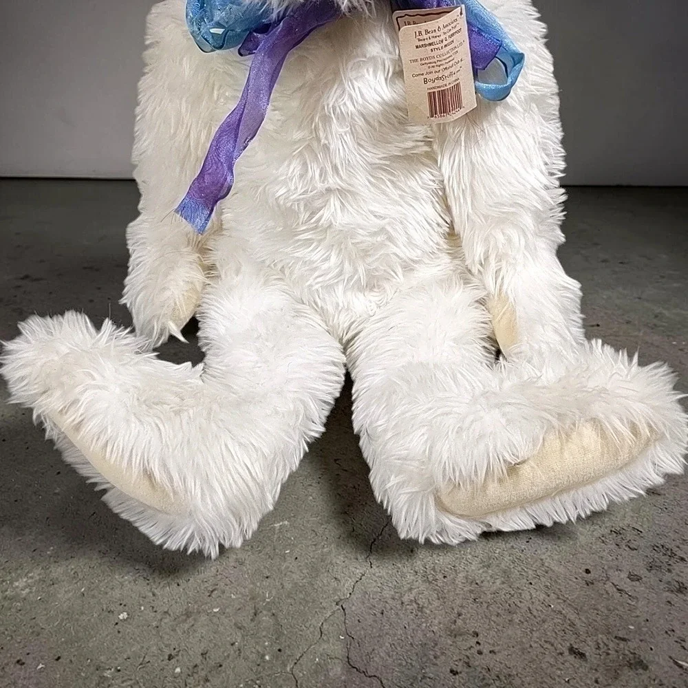 Vtg Rare Boyds Bears Marshmellow Q Furryfoot 2001 White Plush Teddy Bear NWT 20